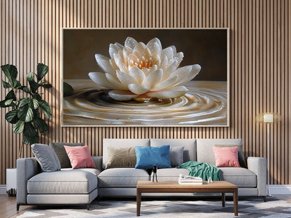 Tablou Canvas Floare lotus in apa reflexie delicata | The Print Studio