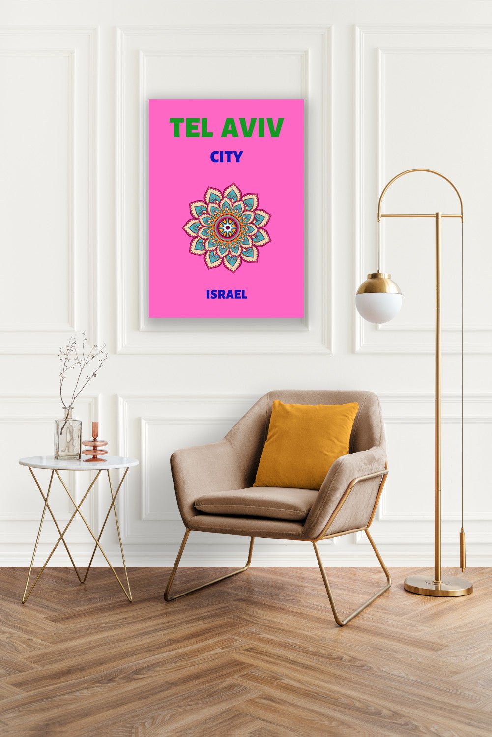 Tablou Canvas mandala vibranta cu stil colorat din Tel Aviv | The Print Studio