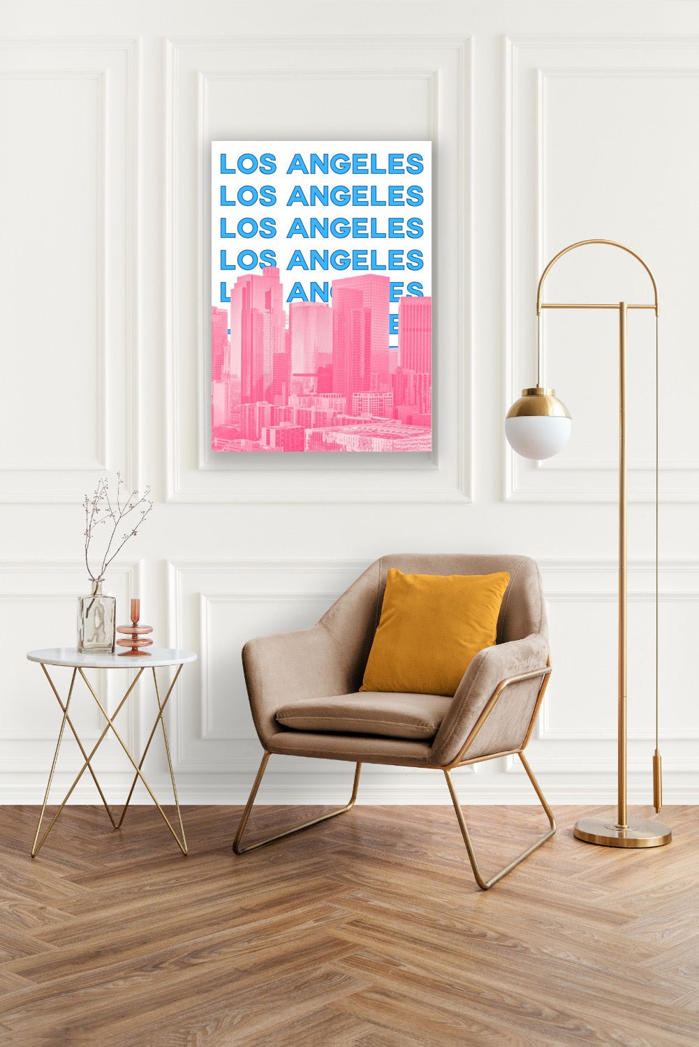 Tablou Canvas Los Angeles in culori vibrante pop-art | The Print Studio