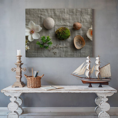 Tablou Canvas flori vibrante si muschi intr-un cadru elegant | The Print Studio