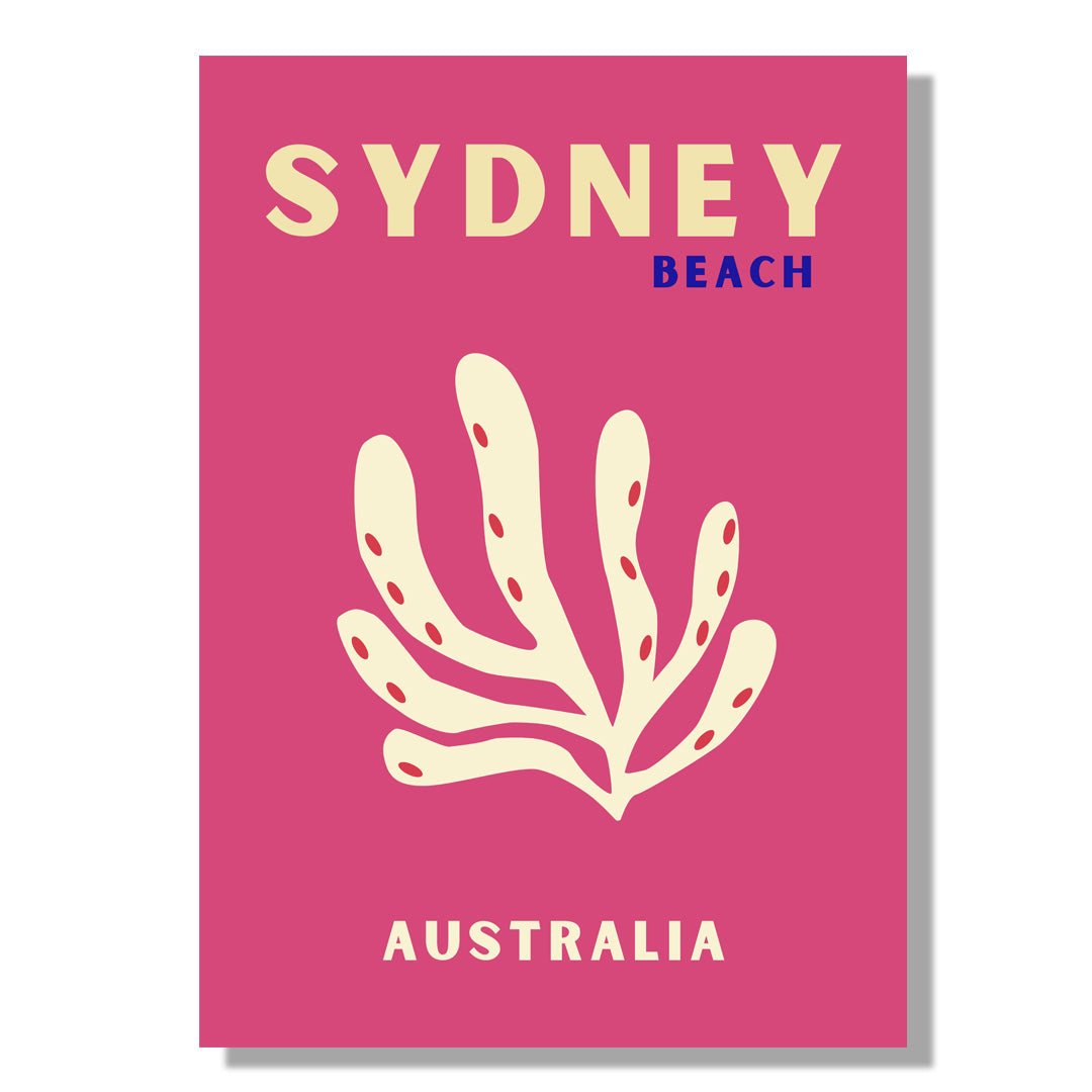 Tablou Canvas coral plutind vibrant in stil minimalist | The Print Studio