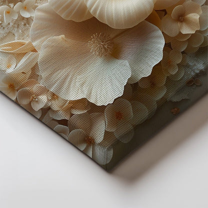 Tablou Canvas flori bej delicate, aranjament floral elegant | The Print Studio