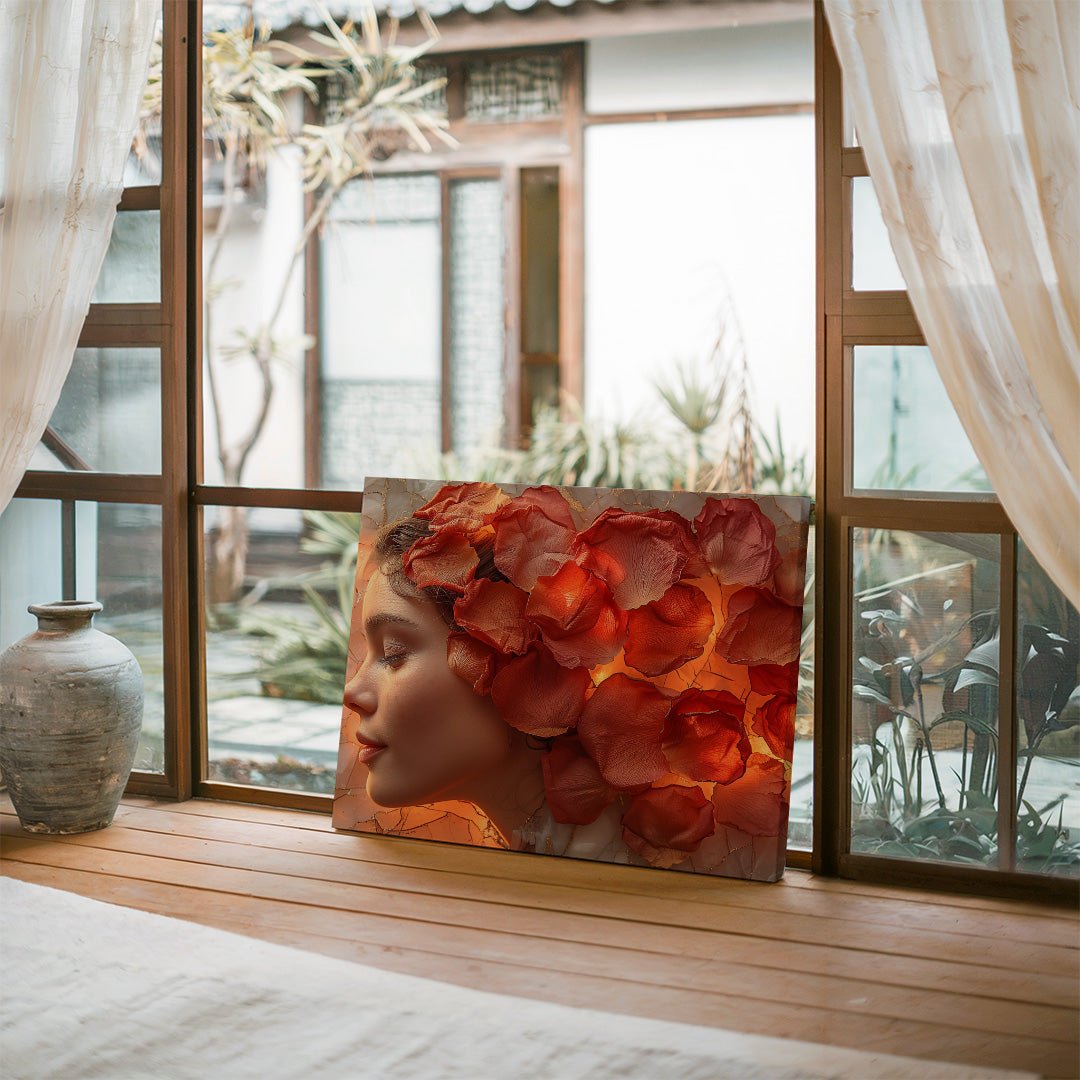 Tablou Canvas chip luminat de petale delicate in arta conceptuala | The Print Studio