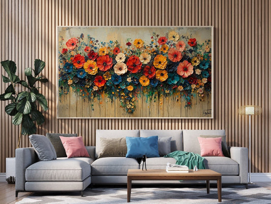 Tablou Canvas Natura Florală, Culori Vibrante în Decor Elegant