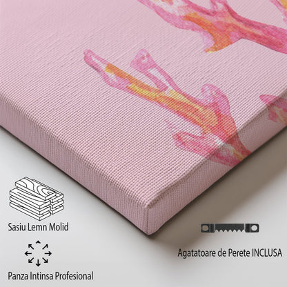 Tablou Canvas Print Valencia coral roz vibrant, stil acuarela