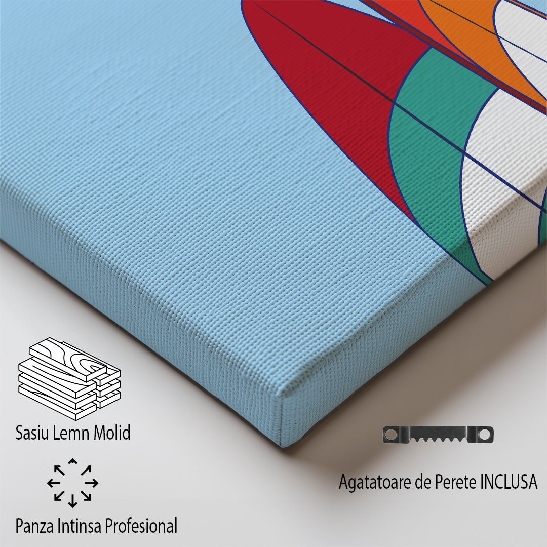 Tablou Canvas Hawaii placi surf colorate in ocean stil minimalist | The Print Studio