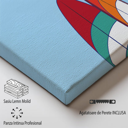 Tablou Canvas Hawaii placi surf colorate in ocean stil minimalist | The Print Studio