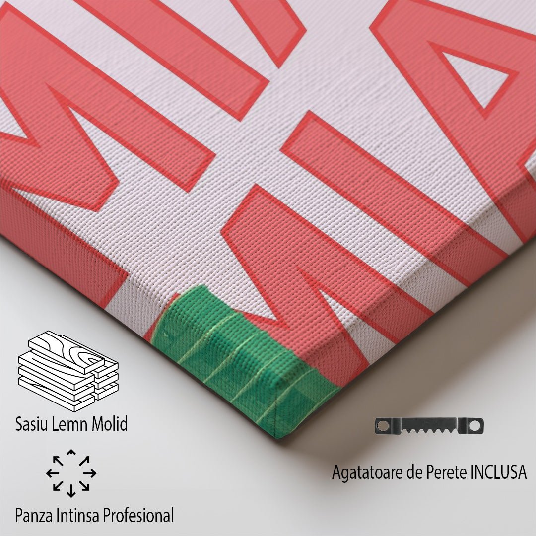 Tablou Canvas Miami zgarie-nori pop-art pe plaja | The Print Studio