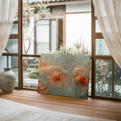 Tablou Canvas flori eterice scanteietoare in tonuri pastelate | The Print Studio