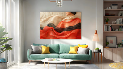 Tablou Canvas eleganta texturilor drapate in culori abstracte | The Print Studio