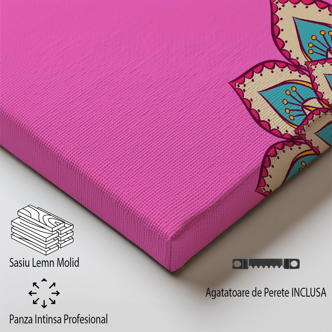 Tablou Canvas mandala vibranta cu stil colorat din Tel Aviv | The Print Studio