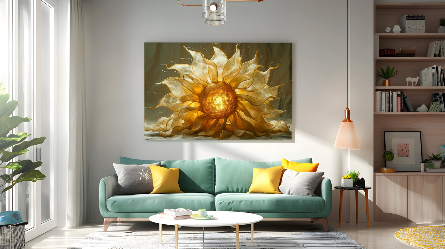Tablou Canvas floare luminoasa in stil abstract | The Print Studio