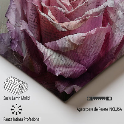 Tablou Canvas trandafir roz elegant in detalii realiste | The Print Studio