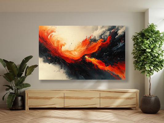 Tablou Canvas Natura "Flăcări Abstracte" - Artă Modernă pentru Decor Interior