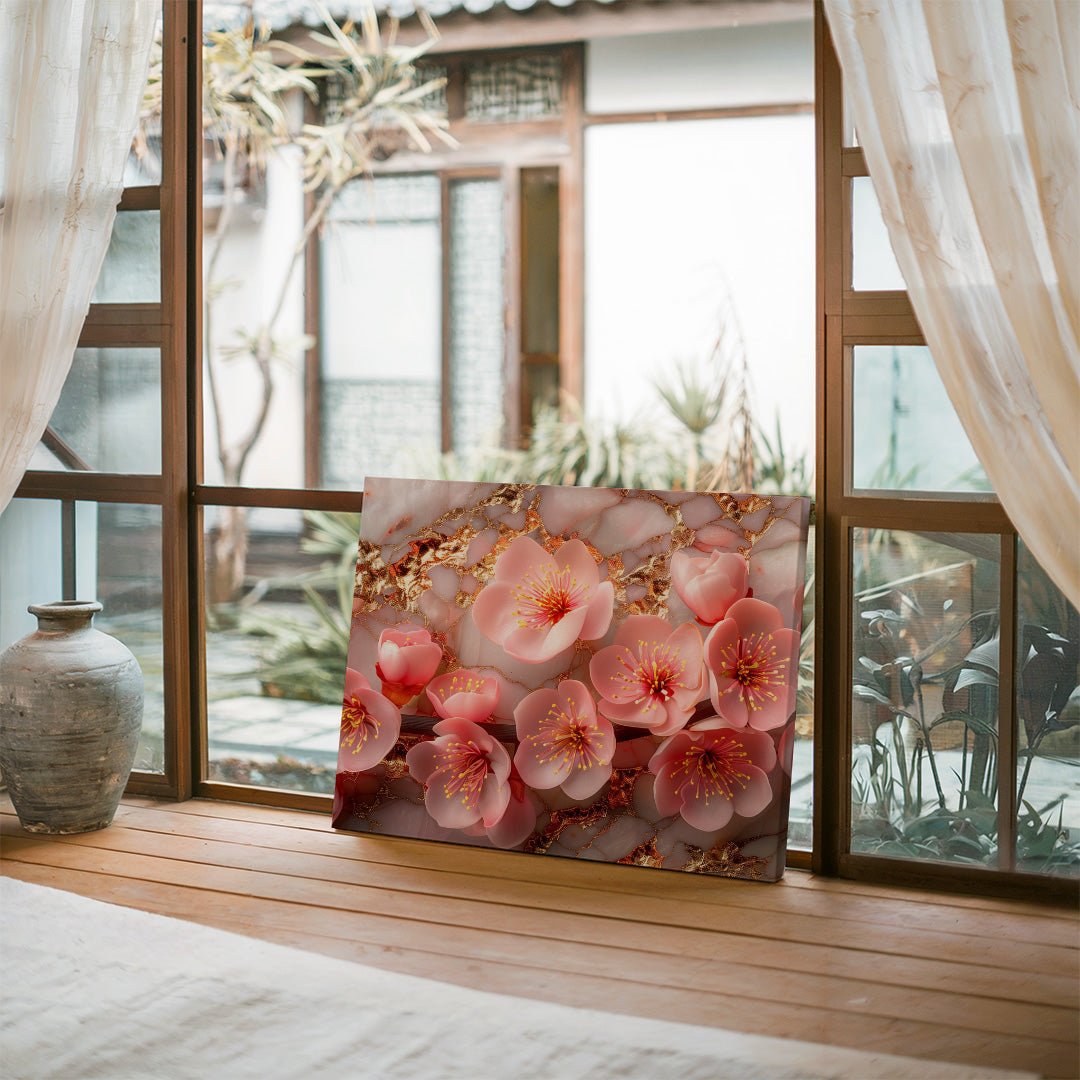 Tablou Canvas flori de cires roz delicate si elegante | The Print Studio