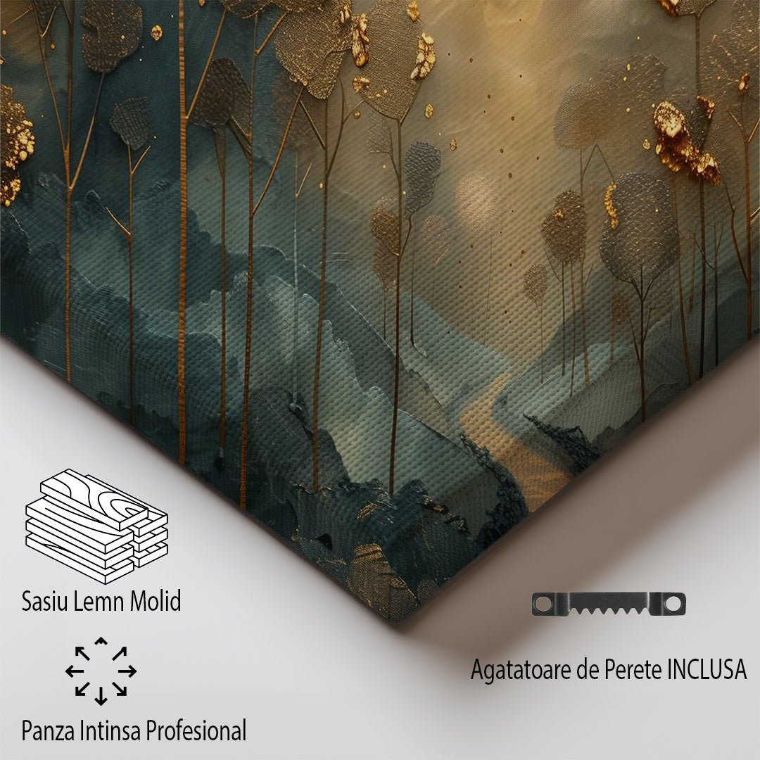 Tablou Canvas Rauri printre paduri aurii de vis | The Print Studio
