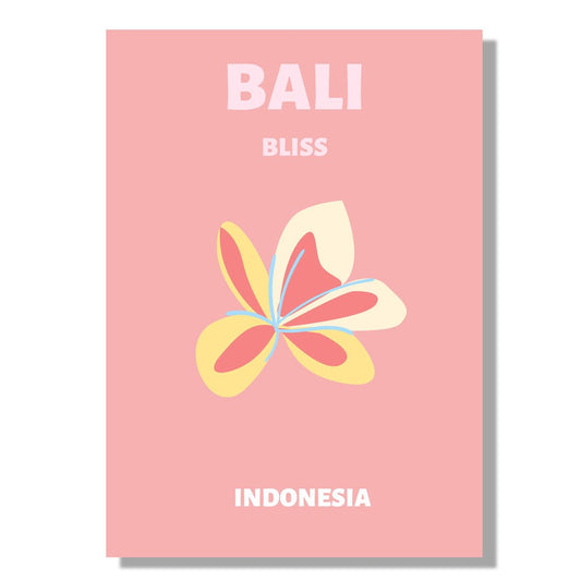 Tablou Canvas fluture vibrant in stil minimalist Bali | The Print Studio
