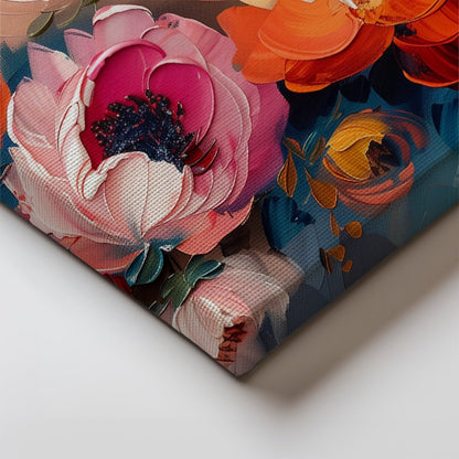 Tablou Canvas flori pastelate vibrante intr-un stil abstract elegant | The Print Studio