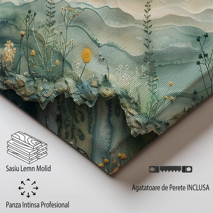 Tablou Canvas flori pastel abstracte in linii naturale | The Print Studio