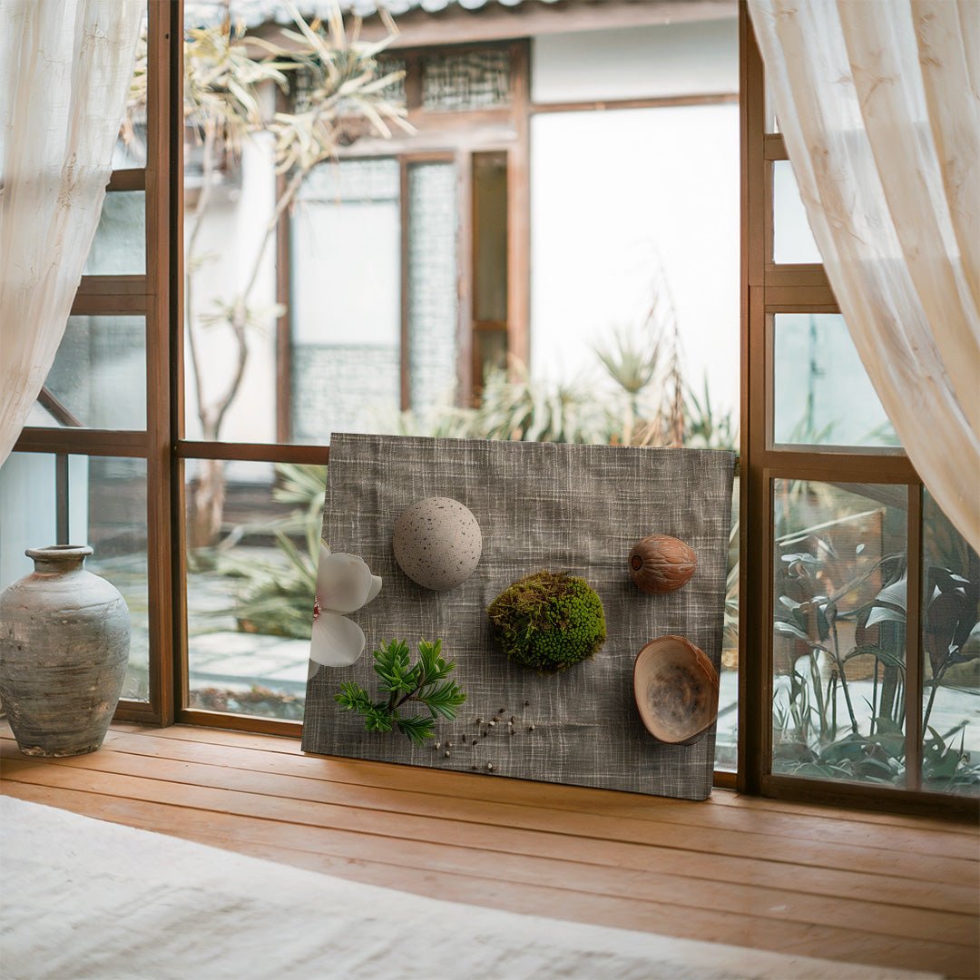 Tablou Canvas flori vibrante si muschi intr-un cadru elegant | The Print Studio