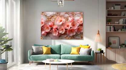 Tablou Canvas flori de cires roz delicate si elegante | The Print Studio