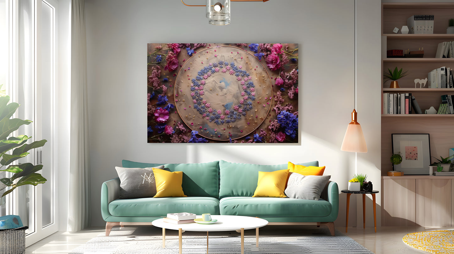 Tablou Canvas florile roz delicate in stil pastel artistic | The Print Studio