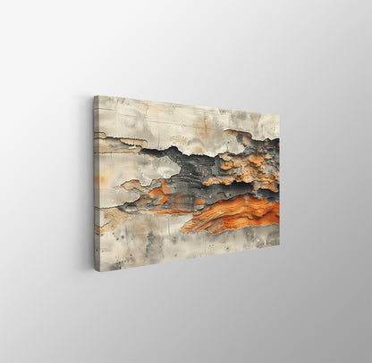 Tablou Canvas straturi nisip portocaliu si gri meditativ | The Print Studio
