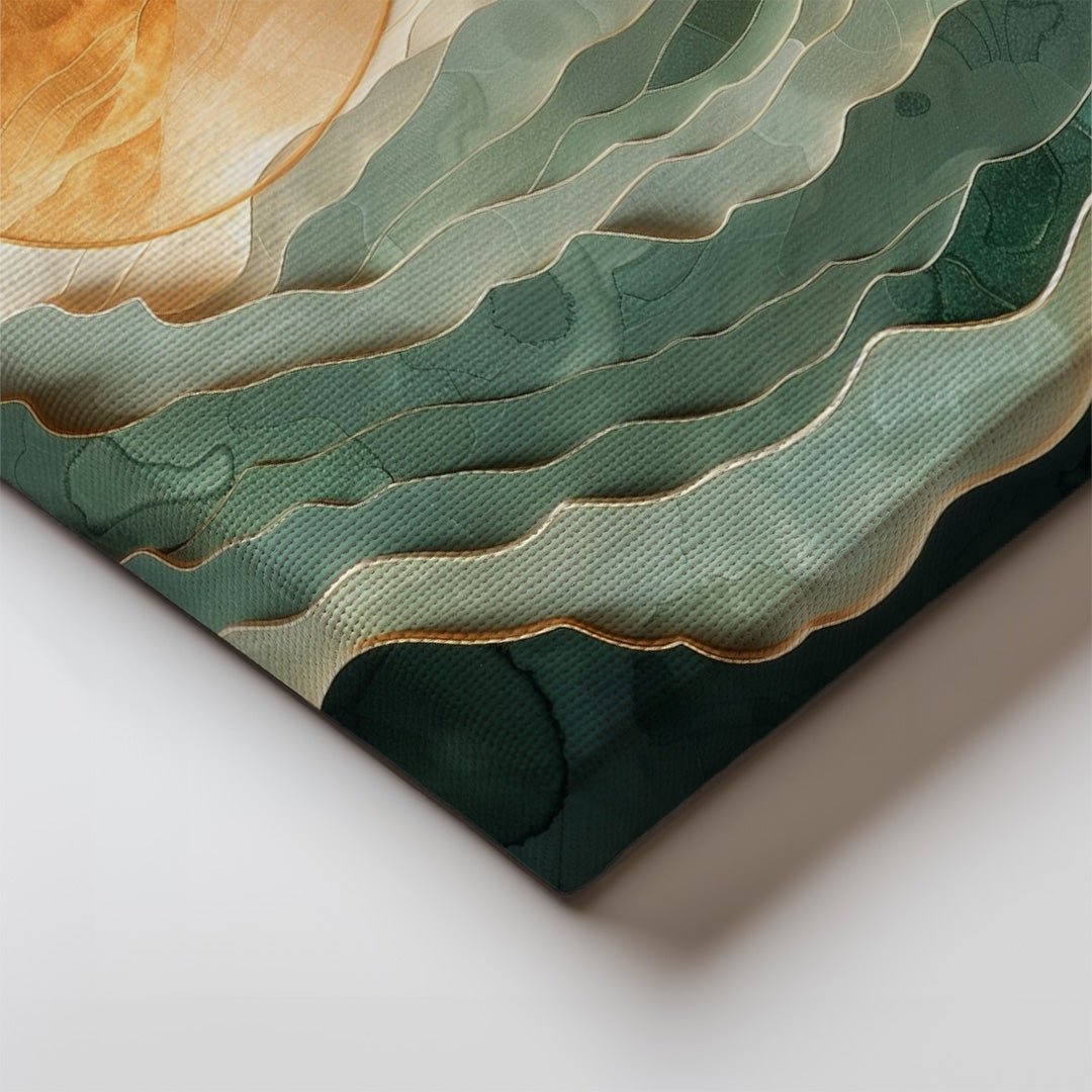 Tablou Canvas peisaj montan abstract cu linii si lumini | The Print Studio