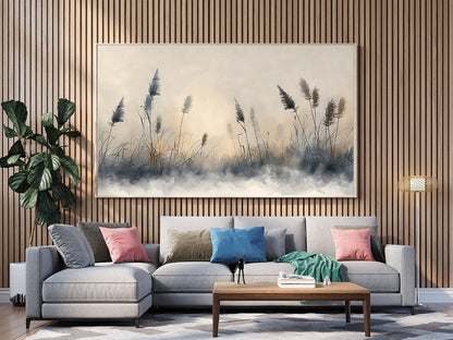 Tablou Canvas ierburi dansand in vant sub cer senin | The Print Studio