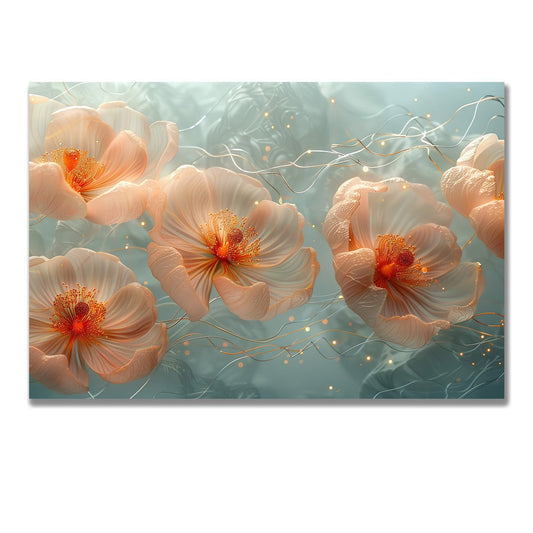 Tablou Canvas flori eterice scanteietoare in tonuri pastelate | The Print Studio