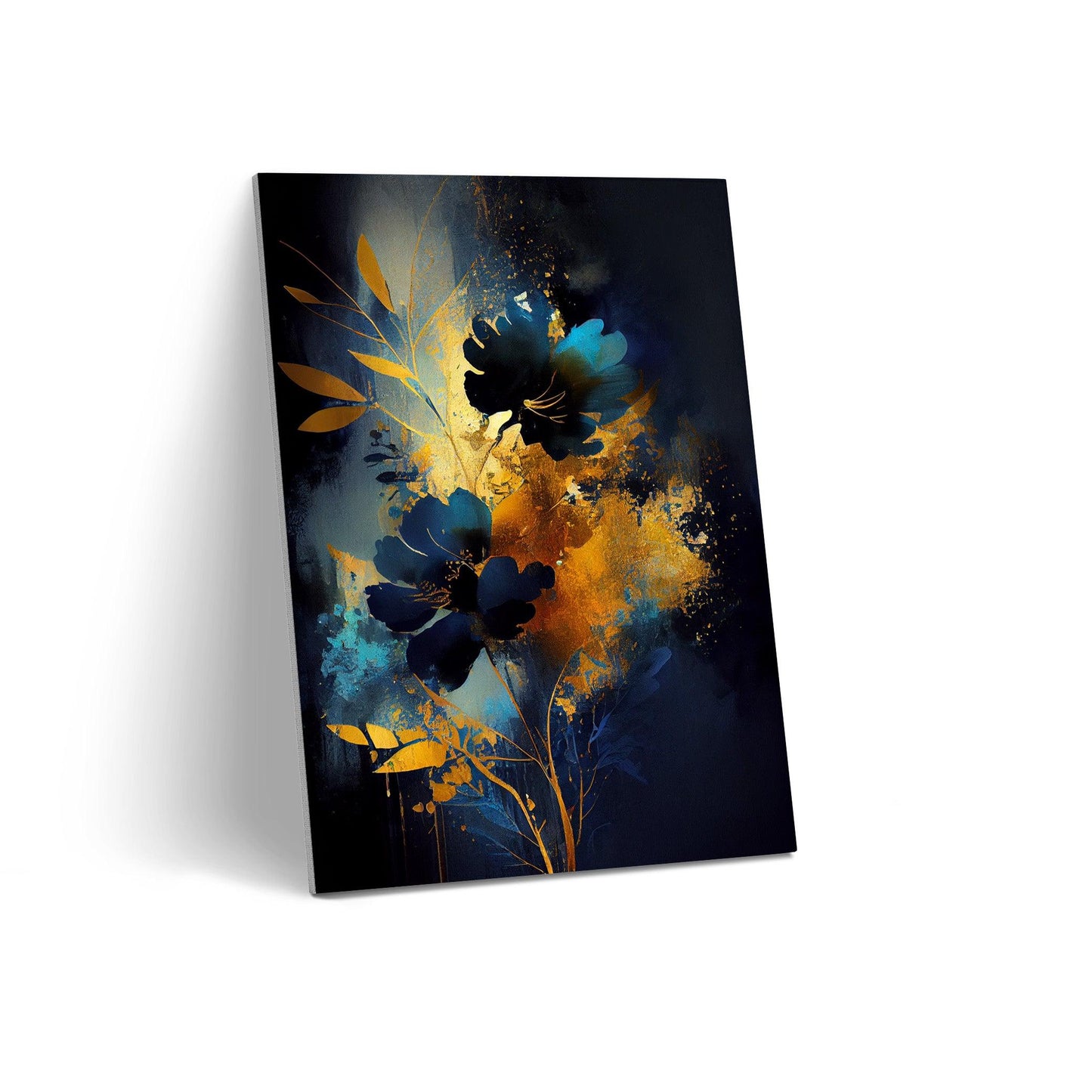 Tablou Canvas flori vibrante in albastru intens | The Print Studio