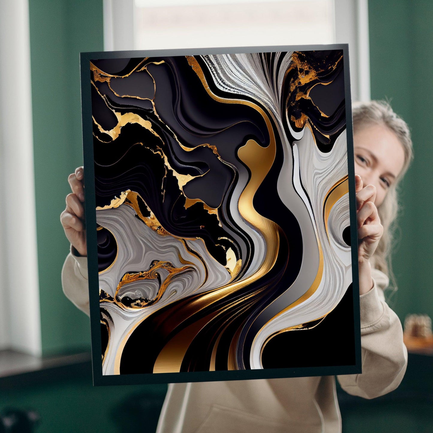 Tablou Canvas abstractiune vibranta si profunda | The Print Studio
