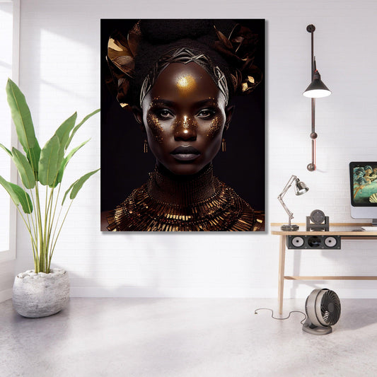 Tablou Canvas silueta feminina in forme abstracte | The Print Studio