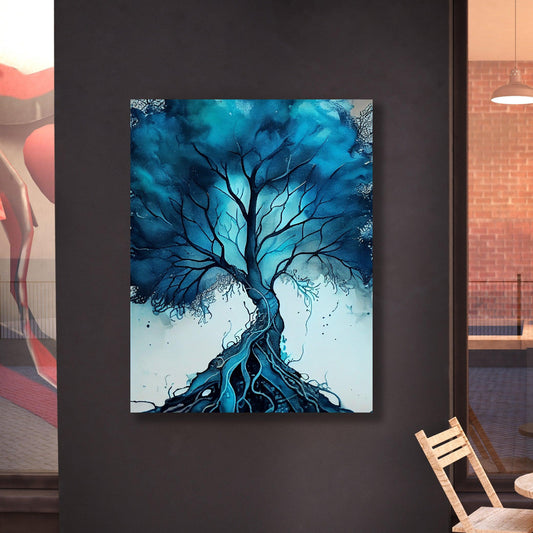 Tablou Canvas arbore abstract plin de mister si culoare | The Print Studio