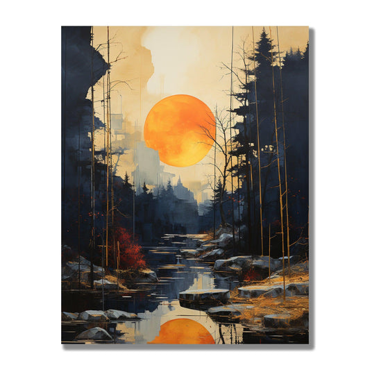 Tablou Canvas lumina linistita in adancul serii | The Print Studio