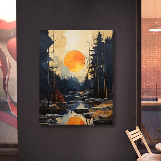 Tablou Canvas lumina linistita in adancul serii | The Print Studio