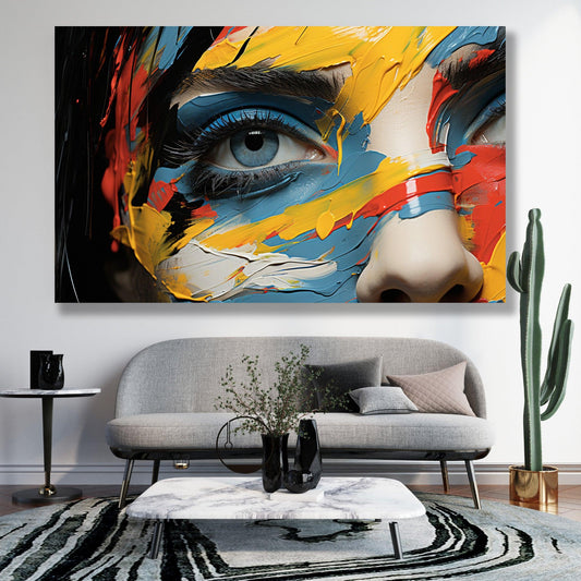 Tablou Canvas fata colorata plina de viata si exuberanta | The Print Studio