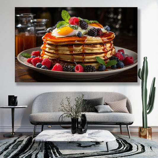 Tablou Canvas clatite pufoase intr-o dimineata senina | The Print Studio