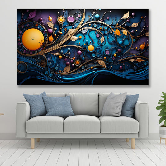 Tablou Canvas flori naturale vibrante pe fundal abstract | The Print Studio