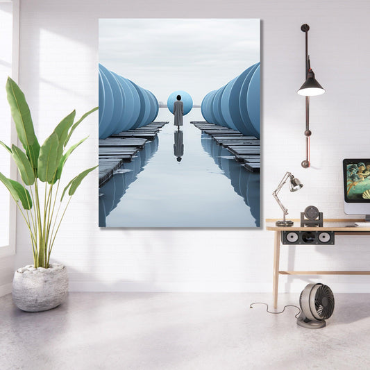 Tablou Canvas multiple luni stralucitoare intr-un cer infinit | The Print Studio