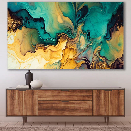 Tablou Canvas joc abstract de culori vibrante | The Print Studio