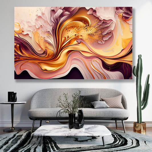 Tablou Canvas apus linistit oglindit in marmura | The Print Studio