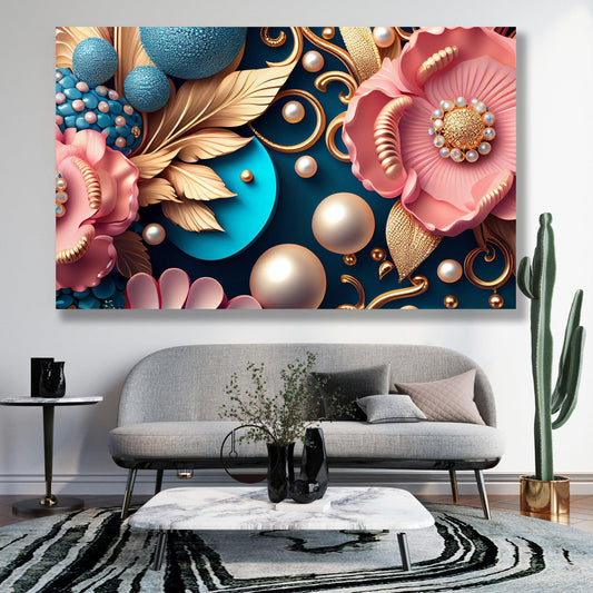 Tablou Canvas petale opulente intr-o eleganta de lux | The Print Studio