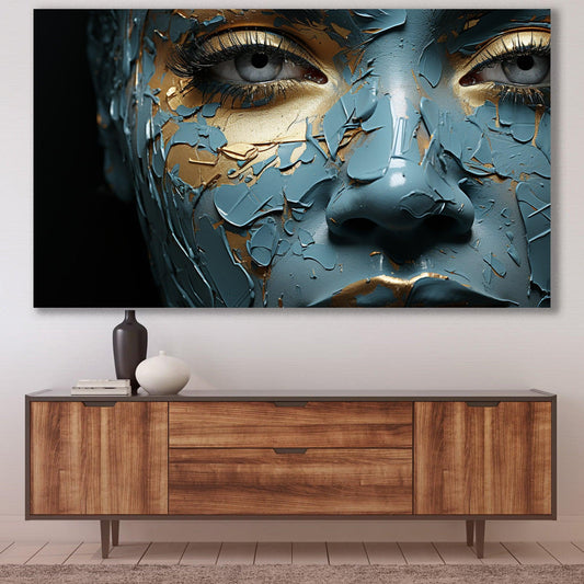 Tablou Canvas chip feminin intr-un joc artistic de culori | The Print Studio