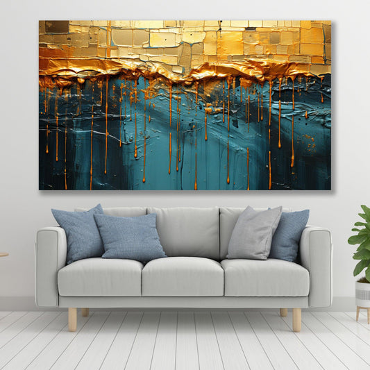 Tablou Canvas forme abstracte pe un fundal vibrant | The Print Studio