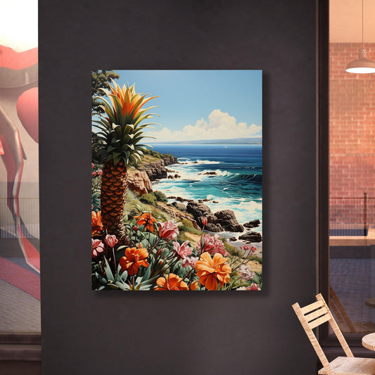 Tablou Canvas valuri albastre scaldate in soarele Hawaii | The Print Studio