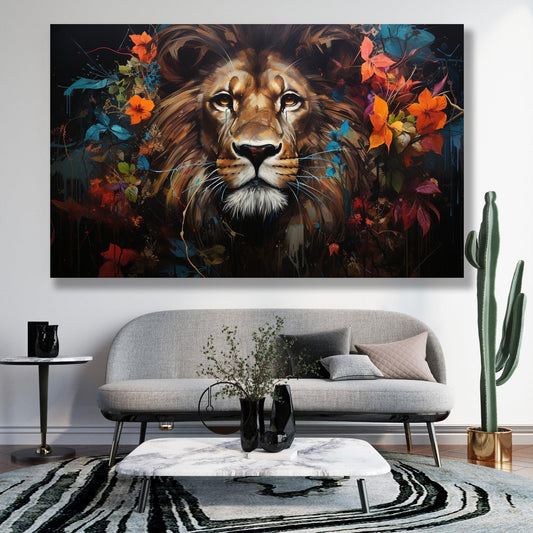 Tablou Canvas leu vibrant in culori diverse | The Print Studio