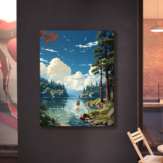 Tablou Canvas priveliste serenă din parc national | The Print Studio