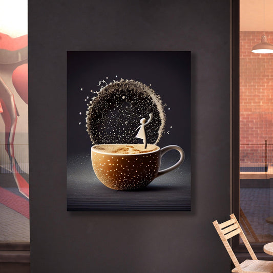 Tablou Canvas femeie delicata savurand o ceasca de cafea | The Print Studio
