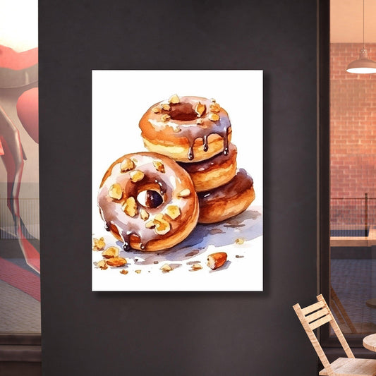 Tablou Canvas gogoasa colorata si tentanta pe fundal roz | The Print Studio
